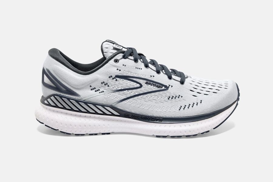 Brooks Israel Glycerin GTS 19 Road Running Shoes Womens - White/Grey - TQB-051342